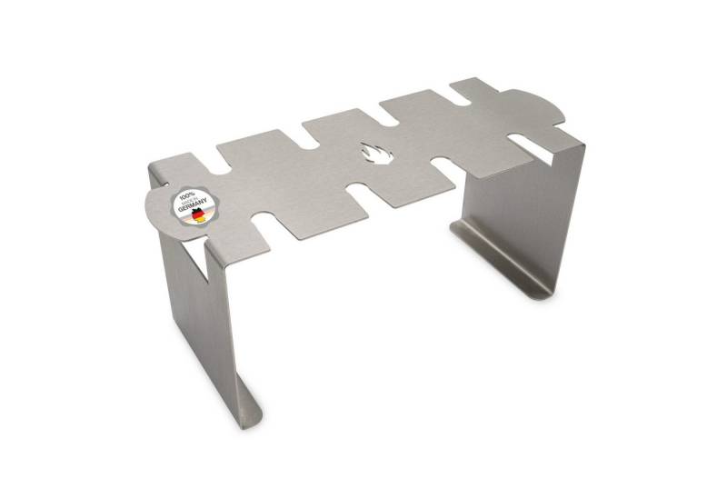 Feuerfest 123 GmbH Hähnchenbräter Hähnchen-Schenkelhalter für den Grill aus hochwertigem Edelstahl, (100 % Made in Germany), für perfekt gegarte Hähnchenschenkel vom Grill von Feuerfest 123 GmbH