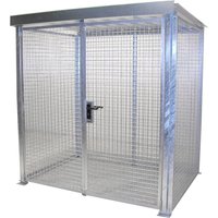 Bauer® Gasflaschen-Container, mit Dach, Doppelflügeltür, 48 Flaschen von Bauer®
