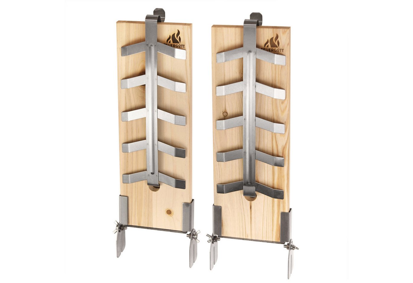 Feuergott Grillguthalter FEUERGOTT Flammlachsbrett Classic 2er-Set, Edelstahl Feuergott Grillguthalter FEUERGOTT Flammlachsbrett Classic 2er-Set, Edelstahl von Feuergott