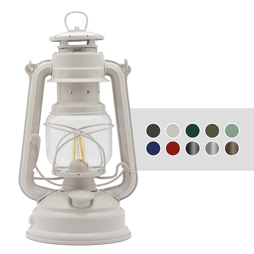 Feuerhand LED Laterne Baby Special 276 - stufenlos dimmbare Laterne für Wohnzimmer, Balkon oder Terrasse - mit warmweißem Licht, Akku- und Batteriebetrieb, Softbeige von Feuerhand