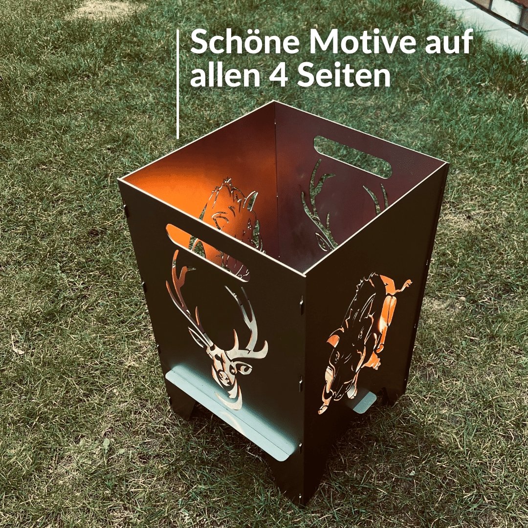 50cm Feuertonne "Hirsch & Wildschwein" 50cm Feuertonne "Hirsch & Wildschwein" von Feuertonnen Bertling
