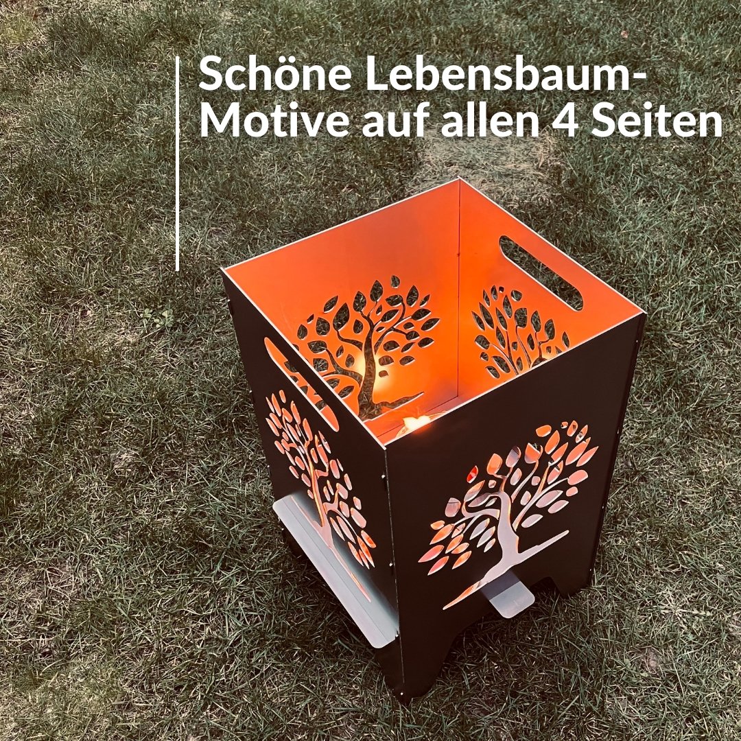 50cm Feuertonne "Lebensbaum" von Feuertonnen Bertling