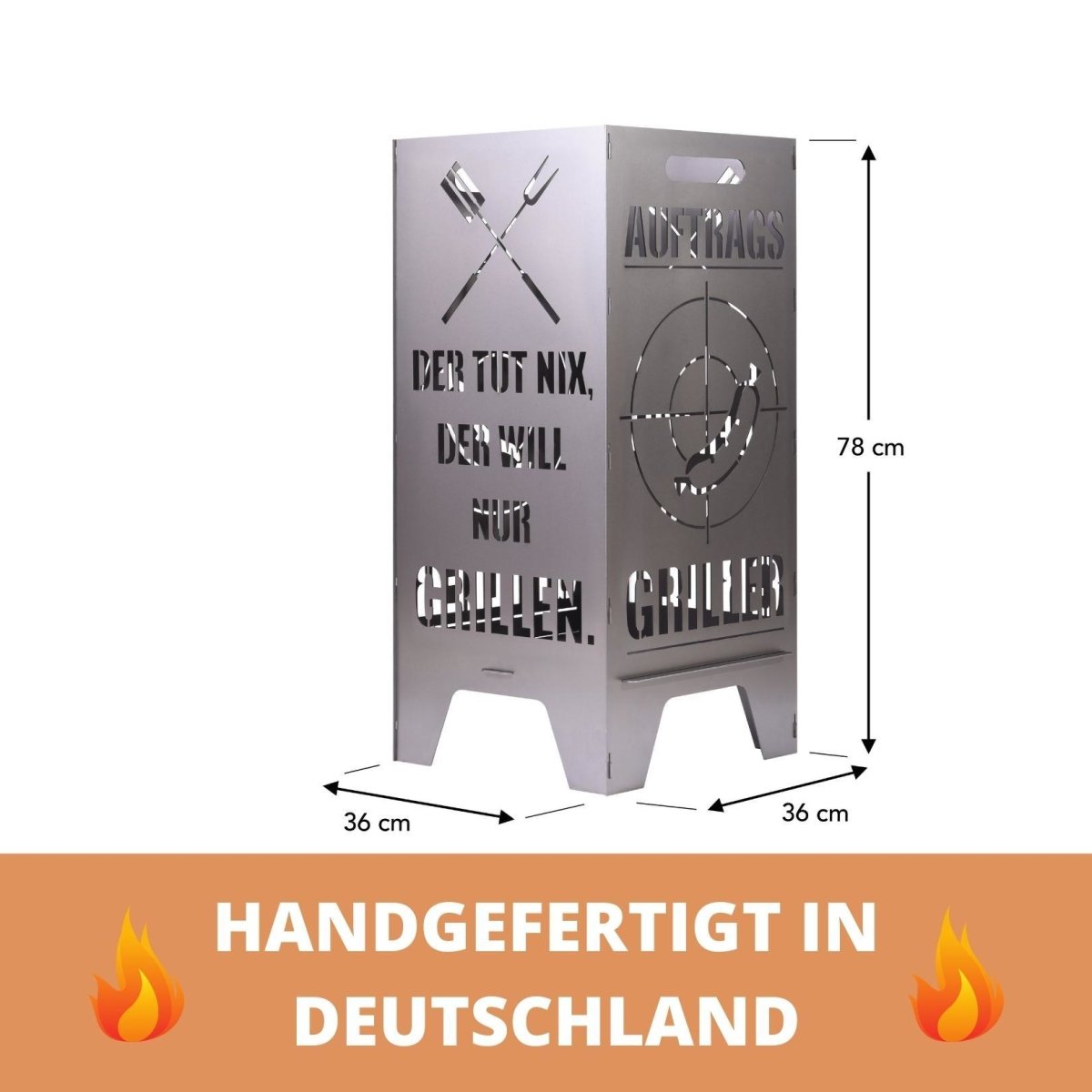 78cm Feuertonne "Auftragsgriller" von Feuertonnen Bertling