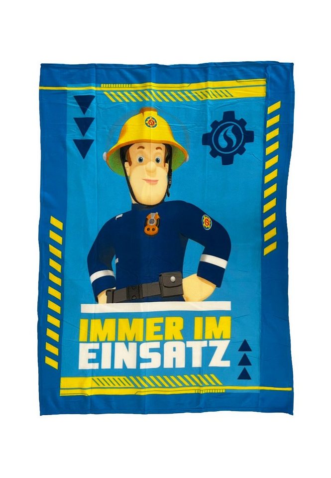 Wohndecke Kuscheldecke Fleece Decke, Feuerwehrmann Sam von Feuerwehrmann Sam