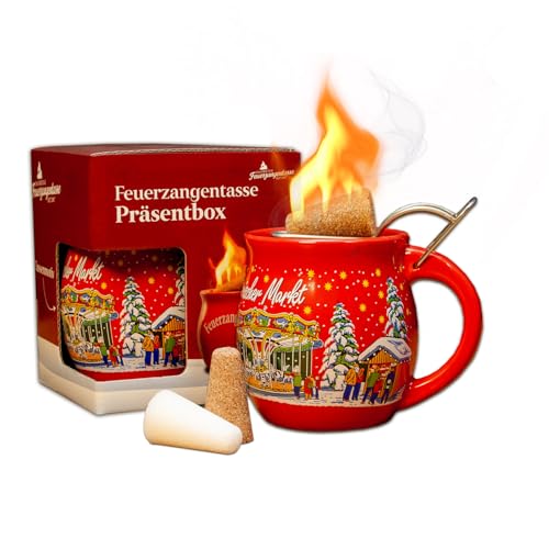 Feuerzangentasse 1er-Set, Rot/Historischer Markt - für Feuerzangenbowle von Feuerzangentasse