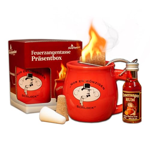 Feuerzangentasse 1er-Set, mit Rum, Rot/Rühman Schlock - für Feuerzangenbowle von Feuerzangentasse