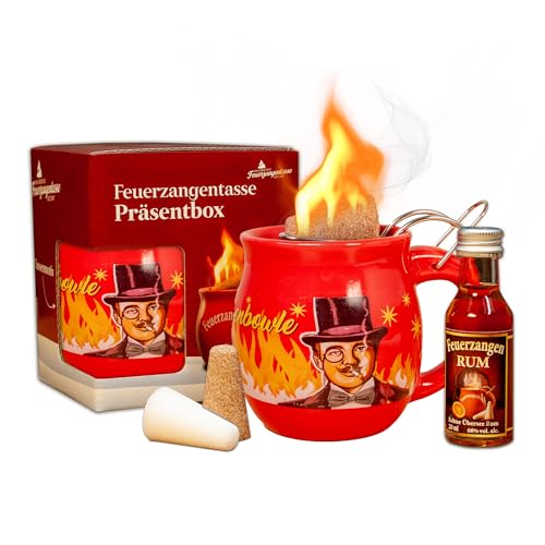 Feuerzangentasse 1er-Set, mit Rum, Rot/Rühmann - für Feuerzangenbowle von Feuerzangentasse