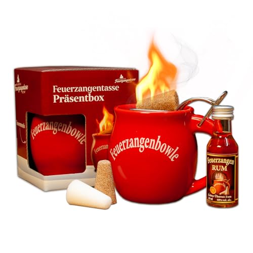 Feuerzangentasse 1er-Set, mit Rum, Rot - für Feuerzangenbowle von Feuerzangentasse