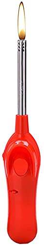 1x Stabfeuerzeug Piezoflamme Gasfeuerzeug 23,5 cm Lang Nachfüllbar, (1 STK.(Rot) +1x (Konsumany Stab- Sturmfeuerzeug 12,5 cm Lang) von Feuerzeuge
