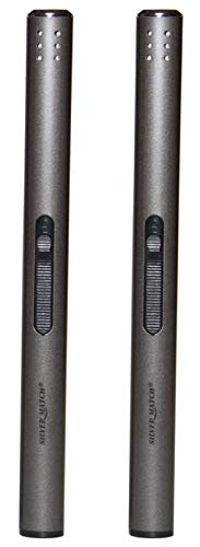 2 Stück, Stabfeuerzeug Feuerzeug Gas Feuerzeuge ( Anthrazit ) aus Aluminium 17 cm lang +1x (Konsumany® Stab- Stumfeuerzeug 12,5 cm Lang) von Feuerzeuge