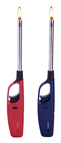 2 Stück, Stabfeuerzeug Gas Feuerzeug 27 cm Lang Nachfüllbar +1x (Konsumany® Stab- Stumfeuerzeug 12,5 cm Lang) von Feuerzeuge