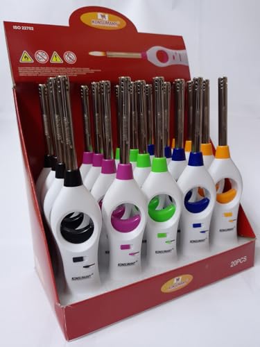 20stk. Stabfeuerzeug Feuerzeug 22,00 cm lang + 1x (Konsumany® Stab- Stumfeuerzeug Lang 12,5 cm) von Feuerzeuge