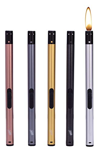 5X Stabfeuerzeug Piezo und Fester Flamme Feuerzeug 21 cm lang Nachfüach +1x (Konsumany® Stab- Stumfeuerzeug 12,5 cm von Feuerzeuge