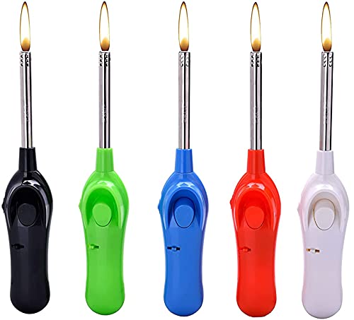 5X Stabfeuerzeug Piezoflamme Gasfeuerzeug, Feuerzeug 23,5 cm Lang (5 stück +1x (Konsumany® Stab- Stumfeuerzeug 12,5 cm Lang) von Feuerzeuge