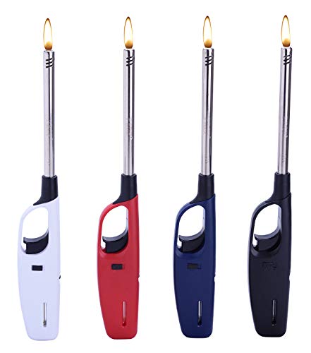 Feuerzeuge Stabfeuerzeug Gas 27 cm Lang Nachfüllbar +1x (Konsumany® Stab- Stumfeuerzeug 12,5 cm Lang) (4 Stück) von Feuerzeuge