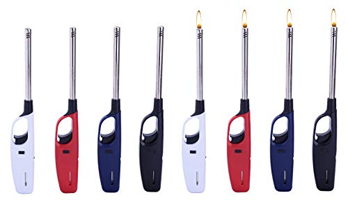 Feuerzeuge Stabfeuerzeug Gas 27 cm Lang Nachfüllbar +1x (Konsumany® Stab- Stumfeuerzeug 12,5 cm Lang) (8 Stück) von Feuerzeuge