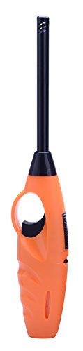 Stabfeuerzeug Piezoflamme Gasfeuerzeug 26,5 cm Lang (1 STK.(Orange) +1x (Konsumany® Stab- Stumfeuerzeug 12,5 cm Lang)) von Feuerzeuge