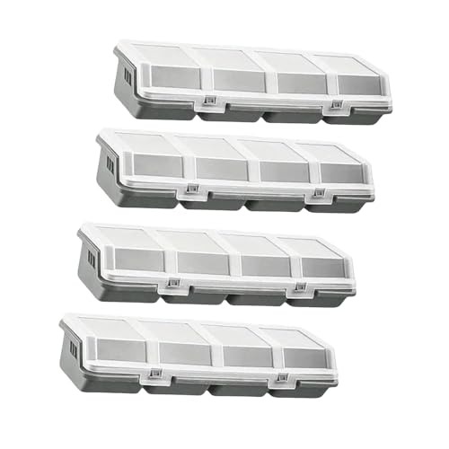 FewNvWa 4 Stück Schrauben Organizer Box mit Herausnehmbaren Fächern Und Klappdeckel Hardware Aufbewahrungsbox Zur Sortierung von Kleinteilen Und Werkzeugen PP, Grau FewNvWa 4 Stück Schrauben Organizer Box mit Herausnehmbaren Fächern Und Klappdeckel Hardware Aufbewahrungsbox Zur Sortierung von Kleinteilen Und Werkzeugen PP, Grau von FewNvWa