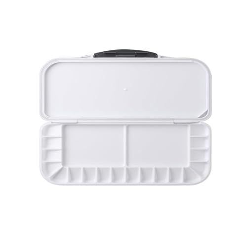 FewNvWa Aquarellfarbset mit 18 Fächern Und Mischbereich für Acryl, Tragbare von FewNvWa