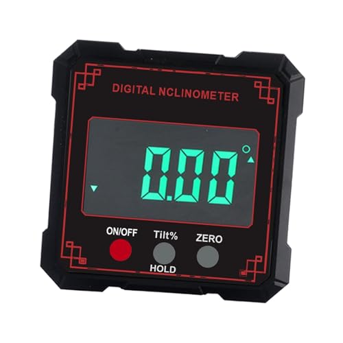FewNvWa Digitaler Neigungsmesser Winkelmessgerät Präzisions Wasserwaage Und Niveaumesser IP54 Wasserdicht mit Haltefunktion für Baustellen Und bei Schweißproj, Rot FewNvWa Digitaler Neigungsmesser Winkelmessgerät Präzisions Wasserwaage Und Niveaumesser IP54 Wasserdicht mit Haltefunktion für Baustellen Und bei Schweißproj, Rot von FewNvWa