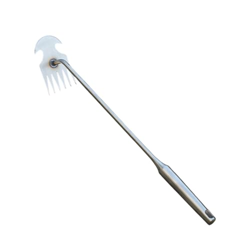 FewNvWa Edelstahl Unkrautstecher Ergonomischem Griff - Multifunktionales Gartenwerkzeug für Effizientes Jäten, 6 Zähne, 48.5cmx10.5cmx6.5cm von FewNvWa