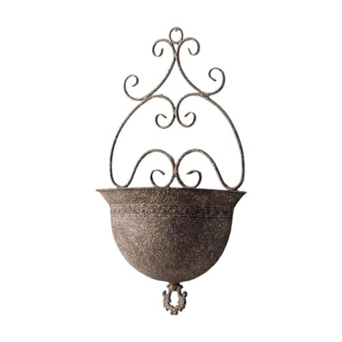FewNvWa Hängender Blumentopf Aus Eisen für Pflanzen auf Dem Balkon Oder An Der Hofmauer, Mehrfarbig, Groß FewNvWa Hängender Blumentopf Aus Eisen für Pflanzen auf Dem Balkon Oder An Der Hofmauer, Mehrfarbig, Groß von FewNvWa
