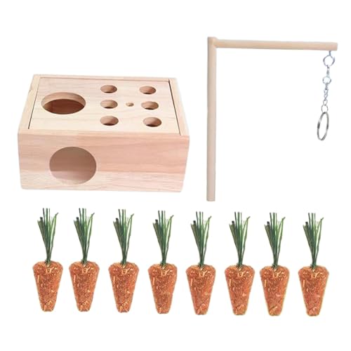 FewNvWa Hamsterversteck Aus Holz, Meerschweinchen Tunnel, Versteck für Mäuse, Kleine Rennmäuse, Mäuse von FewNvWa