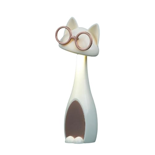 FewNvWa Katzen Nachtlicht Stimmungslicht Ornament Tischdekoration Wohnaccessoire Aus Robustem PP Material mit Niedlichem Kätzchenmotiv für Familie Freunde Und, Weiß FewNvWa Katzen Nachtlicht Stimmungslicht Ornament Tischdekoration Wohnaccessoire Aus Robustem PP Material mit Niedlichem Kätzchenmotiv für Familie Freunde Und, Weiß von FewNvWa