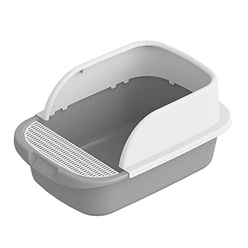 FewNvWa Katzentoilette mit Schaufel, 45,7 X 30,5 X 18,3 cm, Hohe Bettpfanne für Mittelgroße Und Große Katzen, GRAU FewNvWa Katzentoilette mit Schaufel, 45,7 X 30,5 X 18,3 cm, Hohe Bettpfanne für Mittelgroße Und Große Katzen, GRAU von FewNvWa