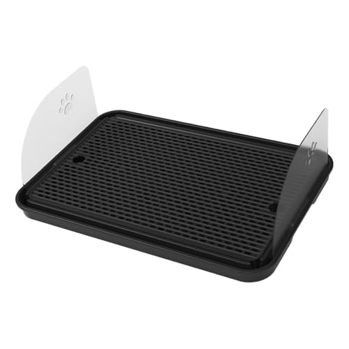 FewNvWa Katzentoiletten Rampe Katzentoiletten Stufe Einstiegshilfe Und Streufangmatte Aus Strapazierfähigem Waschbarem Material für Die Sauberkeit in Katzenh, Schwarz von FewNvWa