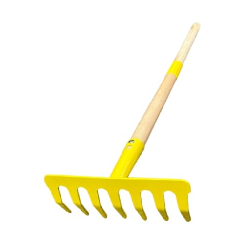 FewNvWa Kompaktes Mini Gartenwerkzeug, Outdoor Spielzeug mit Holzgriff für Die Bepflanzung Am Strand, Nagelrechen von FewNvWa
