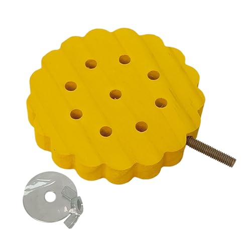 FewNvWa Vogel Sitzstange Spielzeug Vogelstange Papageien Holzplattform Kletterständer Kauspielzeug aus Holz für Papagei Wellensittich Nymphensittich, Runden von FewNvWa