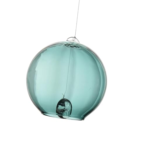 FewNvWa Windspiel Windglocke Traditionelles Glockenspiel Außendekoration Aus Transparentem Borosilikatglas mit Beruhigendem Klang für Den Garten Und Als Gesc, Blau von FewNvWa