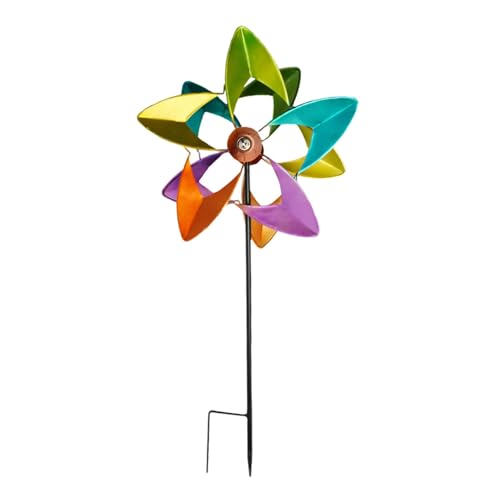 FewNvWa Windspinner Dekoratives Windspiel Aus Eisen für Den Garten mit Doppelseitigem Design für Terrassen Und Rasenflächen, Style A von FewNvWa
