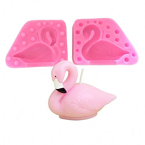 3D-Flamingo-Silikonform für Kerzen, Flamingo, Seife, Wachs, Schmelzen, Flamingo, Schokolade, Süßigkeiten, Form für Kuchendekoration von Fewo
