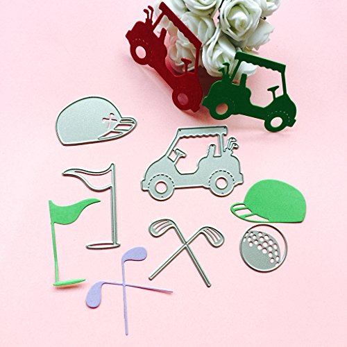 Fewxdsad Golf Set Stanzschablonen Schablonen Scrapbook Album Prägung Karte DIY Craft Decor von Fewxdsad
