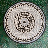 Moroccan Table Made With Tiles - Kitchen Table Mosaic Rustic von FezMadeArt