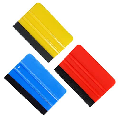 FEZ 3 PCS Rakel für Folie folierungs Werkzeug Squeegee scheibentönungsfolie Auto scheiben tönen Folie Auto Rakel für Folie fensterfolie Filz Rakel Rakel Set von Fezf