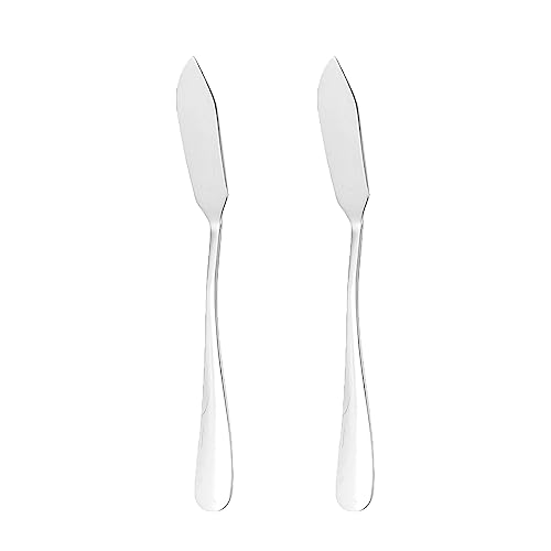 Fezf 2 Stücke Buttermesser klein,Verpackung aus Edelstahl Hochglanzpoliert,Geeignet zum Verteilen von Käse, Brot, Marmelade von Fezf