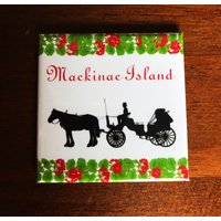 Mackinac Island Magnet/Mackinaw Pferd Und Kutsche Michail Dekor von FezziwigsTradingCo