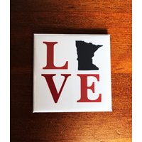 Minnesota Magnet/Decor State Of Love von FezziwigsTradingCo