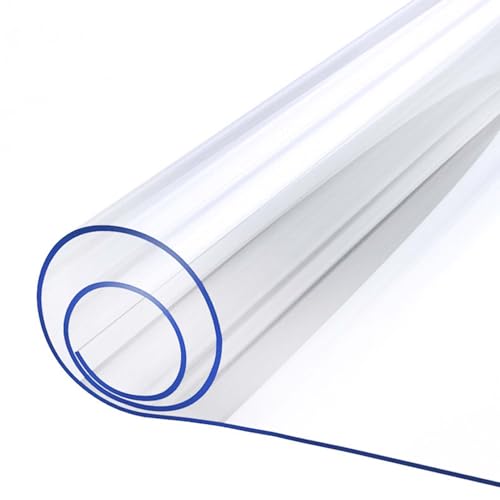 Ffsaacol Tischdecke Tischfolie transparent, Abwaschbare Tischdecke, Durchsichtige Tischdecke, Dick Klare Tischdecke, pflegeleicht, Kratzfest3mm, 95x295cm/37x116in von Ffsaacol