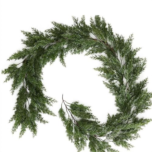 Weihnachtsgirlande, dichte Kiefern, realistische Haptik, künstliche Tannen-Zypressen-Girlanden für Weihnachten, Urlaub, Kaminsims, Tisch, Heimdekoration Weihnachtsgirlande, dichte Kiefern, realistische Haptik, künstliche Tannen-Zypressen-Girlanden für Weihnachten, Urlaub, Kaminsims, Tisch, Heimdekoration von Fgbetcv