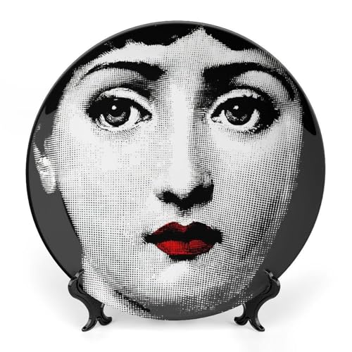 Fgjkt Lina Cavalieri Plate, Fornaset Decorative Plate, Wall Decoration Plate, Mysterious Face Plate, Wall Hanging Decoration, Includes Bracket and Special Spring Hook, 8inchstyle-16 Fgjkt Lina Cavalieri Plate, Fornaset Decorative Plate, Wall Decoration Plate, Mysterious Face Plate, Wall Hanging Decoration, Includes Bracket and Special Spring Hook, 8inchstyle-16 von Fgjkt