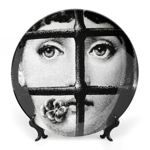Fgjkt Lina Cavalieri Plate, Fornaset Decorative Plate, Wall Decoration Plate, Mysterious Face Plate, Wall Hanging Decoration, Includes Bracket and Special Spring Hook, 8inchstyle-16 Fgjkt Lina Cavalieri Plate, Fornaset Decorative Plate, Wall Decoration Plate, Mysterious Face Plate, Wall Hanging Decoration, Includes Bracket and Special Spring Hook, 8inchstyle-16 von Fgjkt