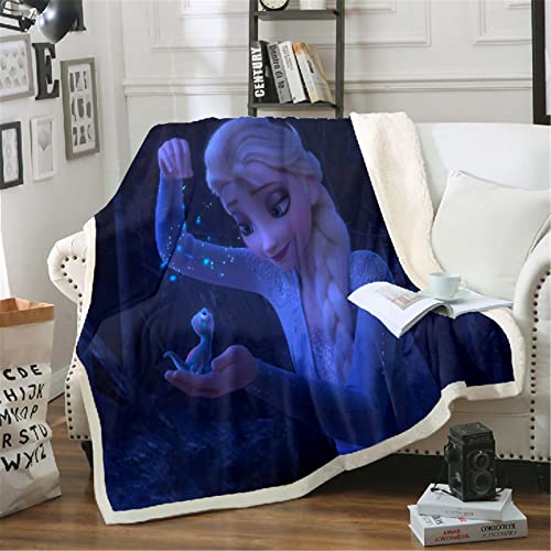 Fgolphd Frozen Decke,fleecedecken, Kuscheldecke dünne Decken für Sofa,ultraweich und warm - Mikrofaser 3D-Druck,für Erwachsene und Kinder (11,130x150cm) von Fgolphd