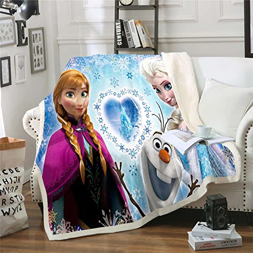 Fgolphd Frozen Decke,fleecedecken, Kuscheldecke dünne Decken für Sofa,ultraweich und warm - Mikrofaser 3D-Druck,für Erwachsene und Kinder (12,100 x 140 cm) von Fgolphd