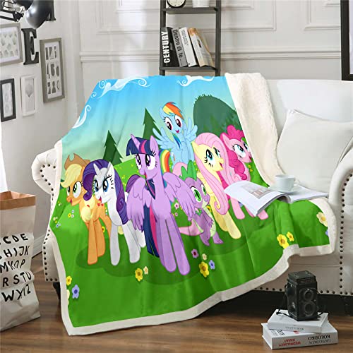 Fgolphd Pony Decke,fleecedecken, Kuscheldecke dünne Decken für Sofa,ultraweich und warm - Mikrofaser 3D-Druck,für Erwachsene und Kinder (1,100 x 140 cm) von Fgolphd