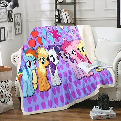 Fgolphd Pony Decke,fleecedecken, Kuscheldecke dünne Decken für Sofa,ultraweich und warm - Mikrofaser 3D-Druck,für Erwachsene und Kinder (15,150x200cm) von Fgolphd