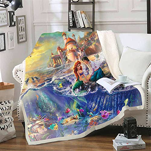 Fgolphd Mermaid Decke,fleecedecken, Kuscheldecke dünne Decken für Sofa,ultraweich und warm - Mikrofaser 3D-Druck,für Erwachsene und Kinder (150x200cm,14) von Fgolphd